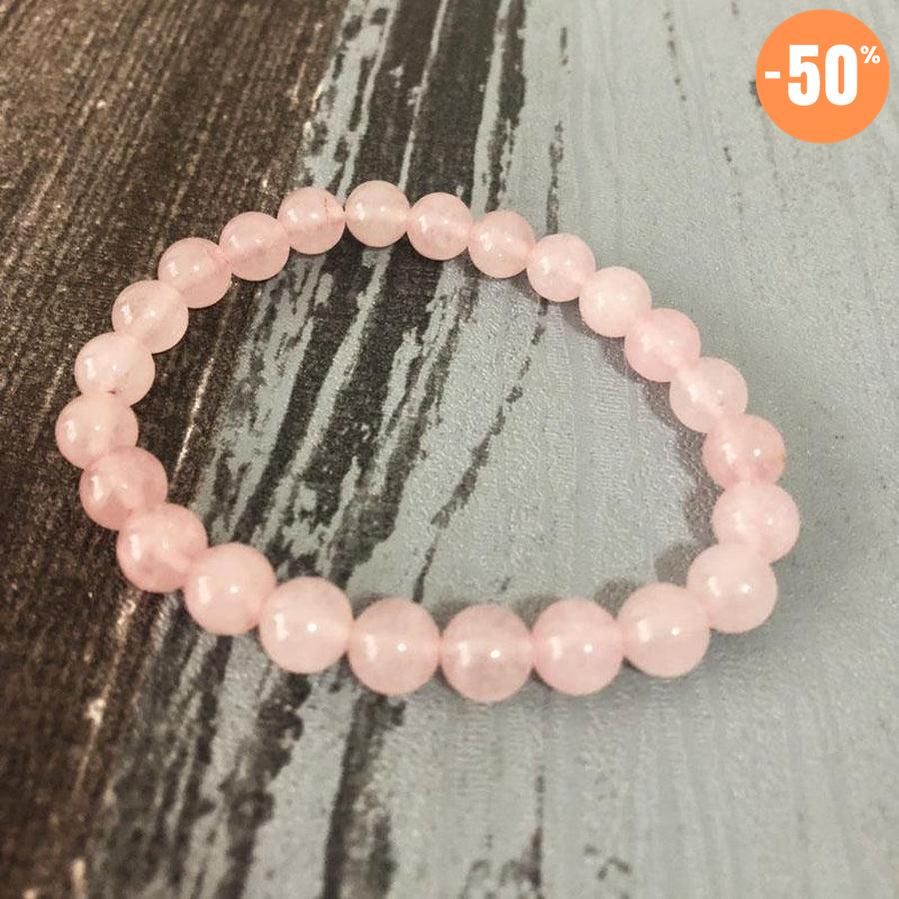 3 Bracelets «Confiance en l'Amour» Quartz Rose Onyx et Rhodonite