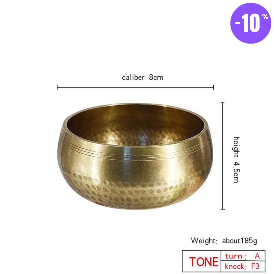Bol chantant en tibétain artisanal en laiton