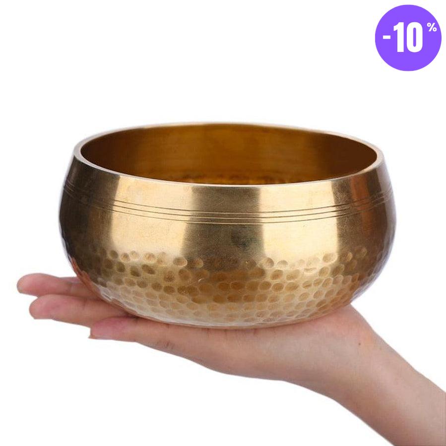 Bol chantant en tibétain artisanal en laiton