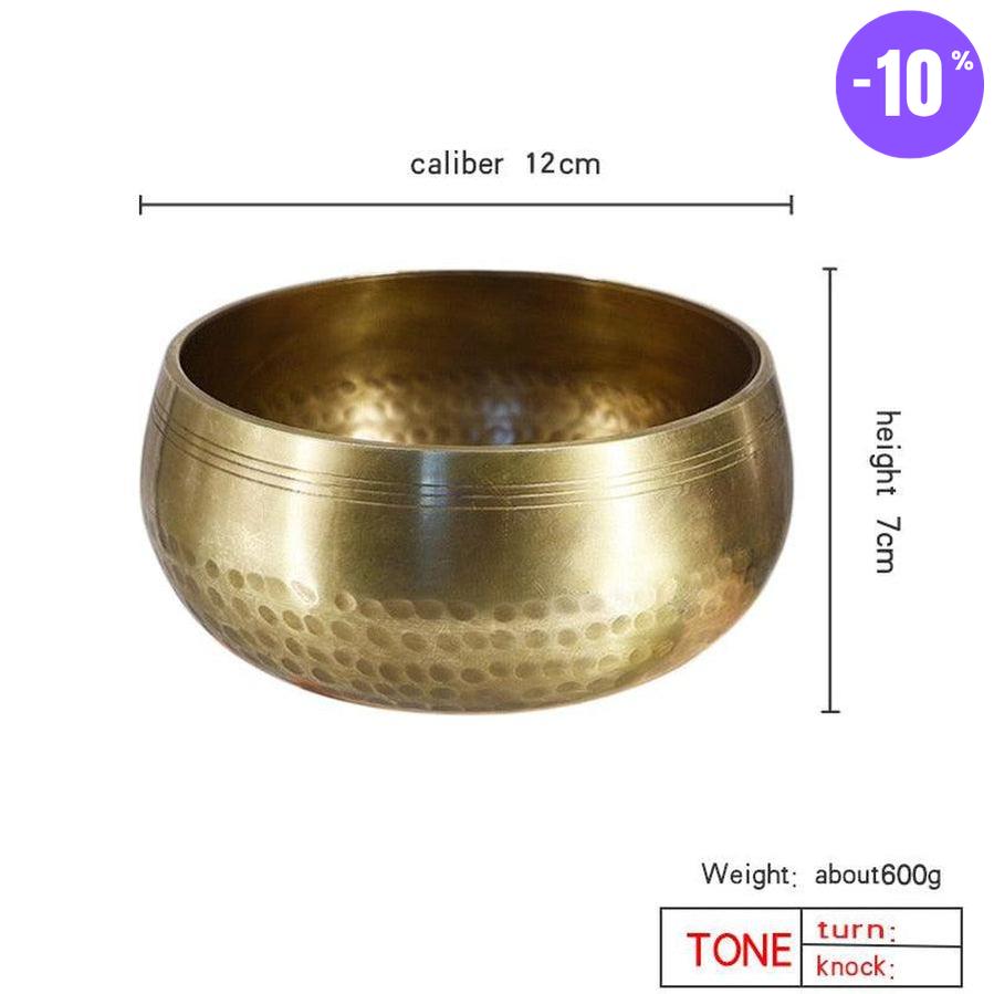 Bol chantant en tibétain artisanal en laiton