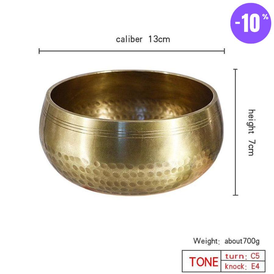 Bol chantant en tibétain artisanal en laiton