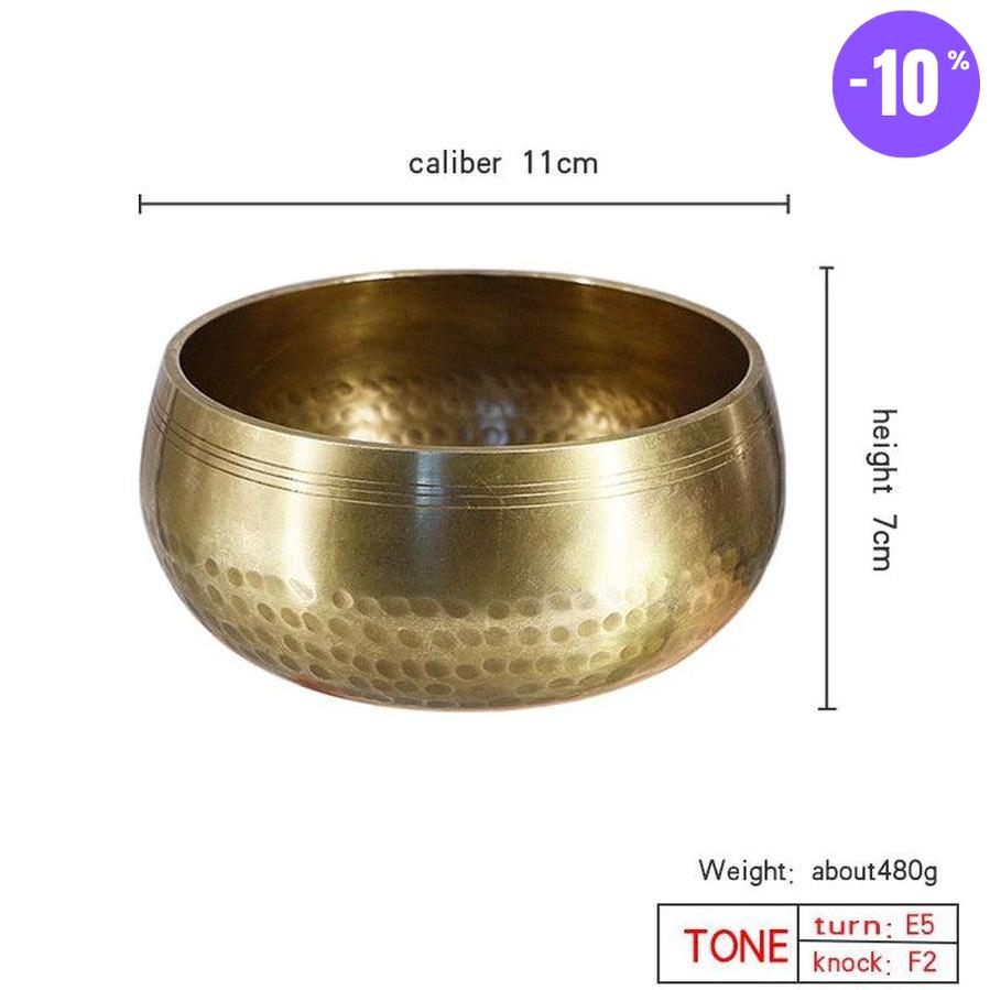 Bol chantant en tibétain artisanal en laiton