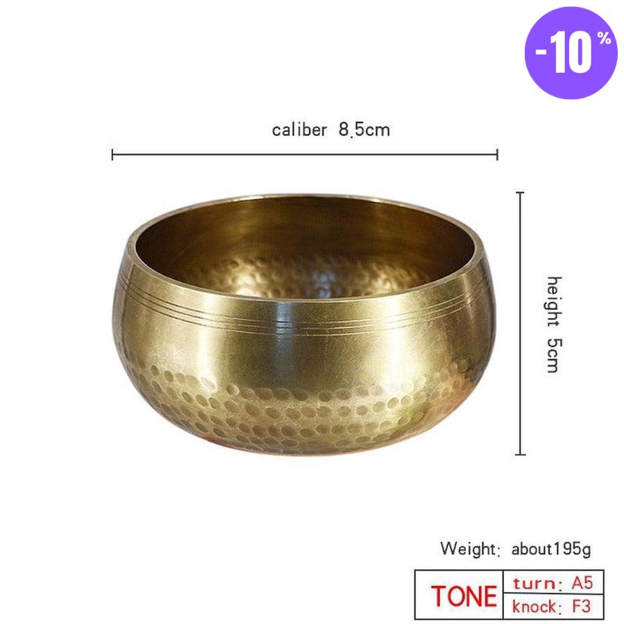 Bol chantant en tibétain artisanal en laiton