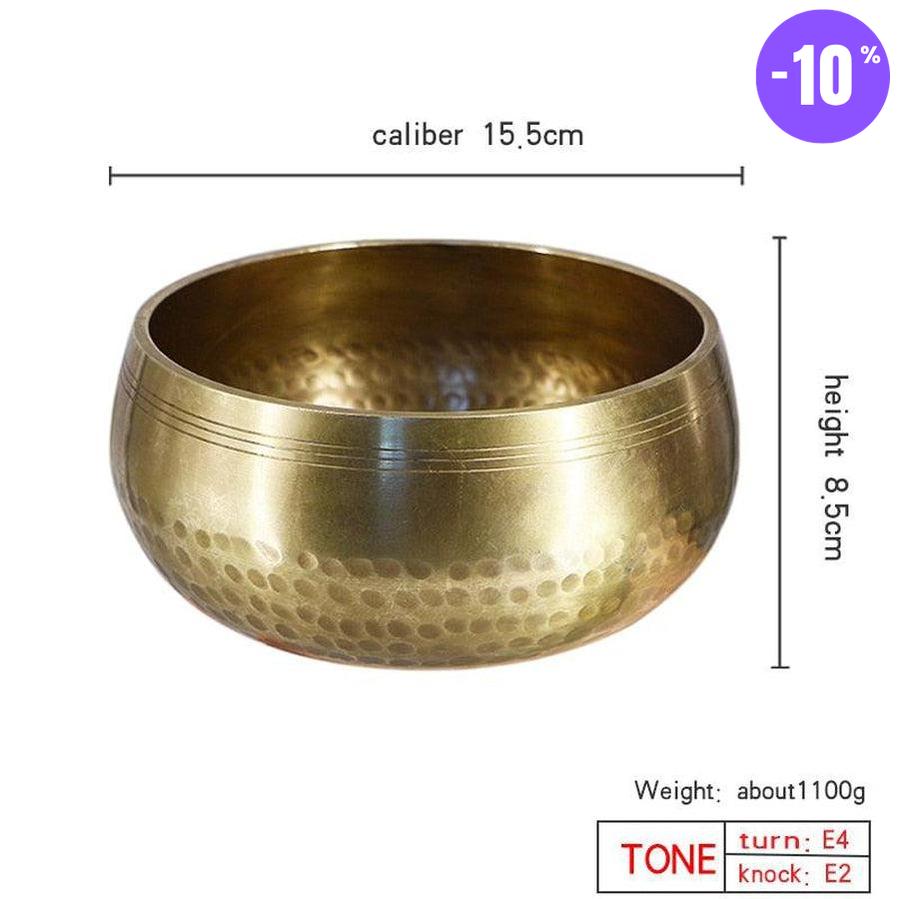 Bol chantant en tibétain artisanal en laiton
