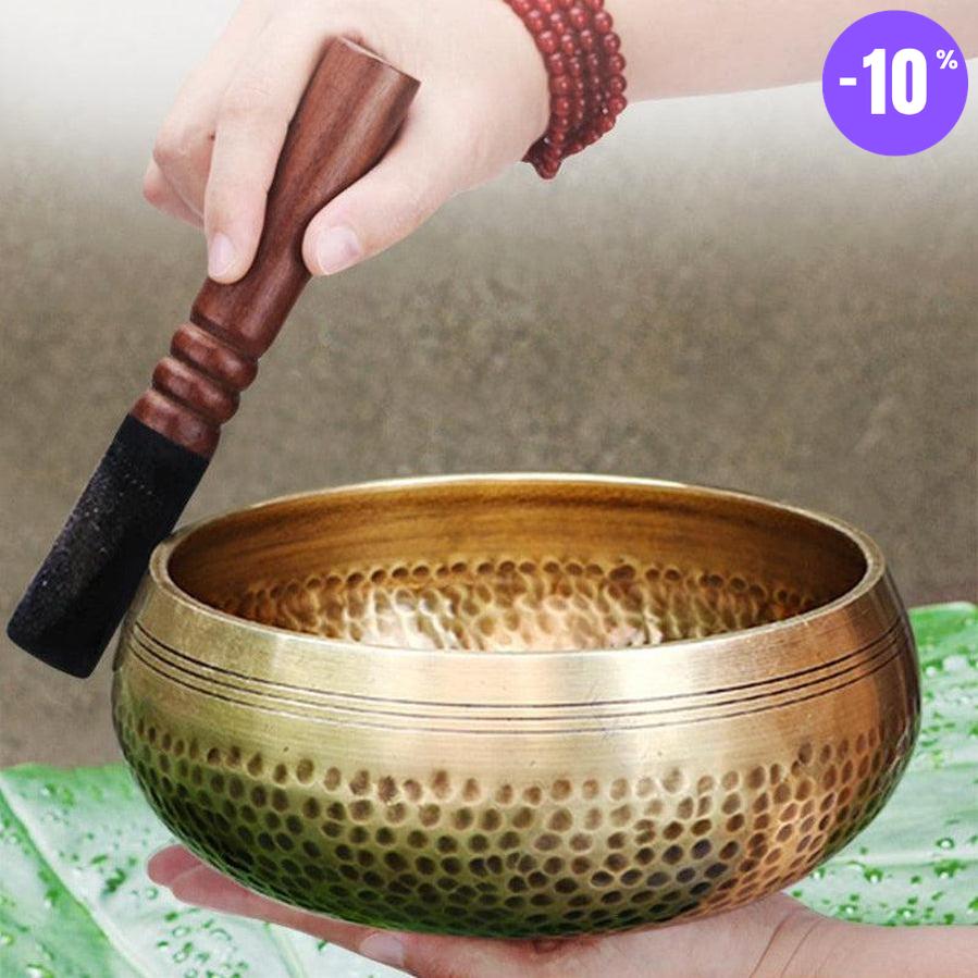 Bol chantant en tibétain artisanal en laiton