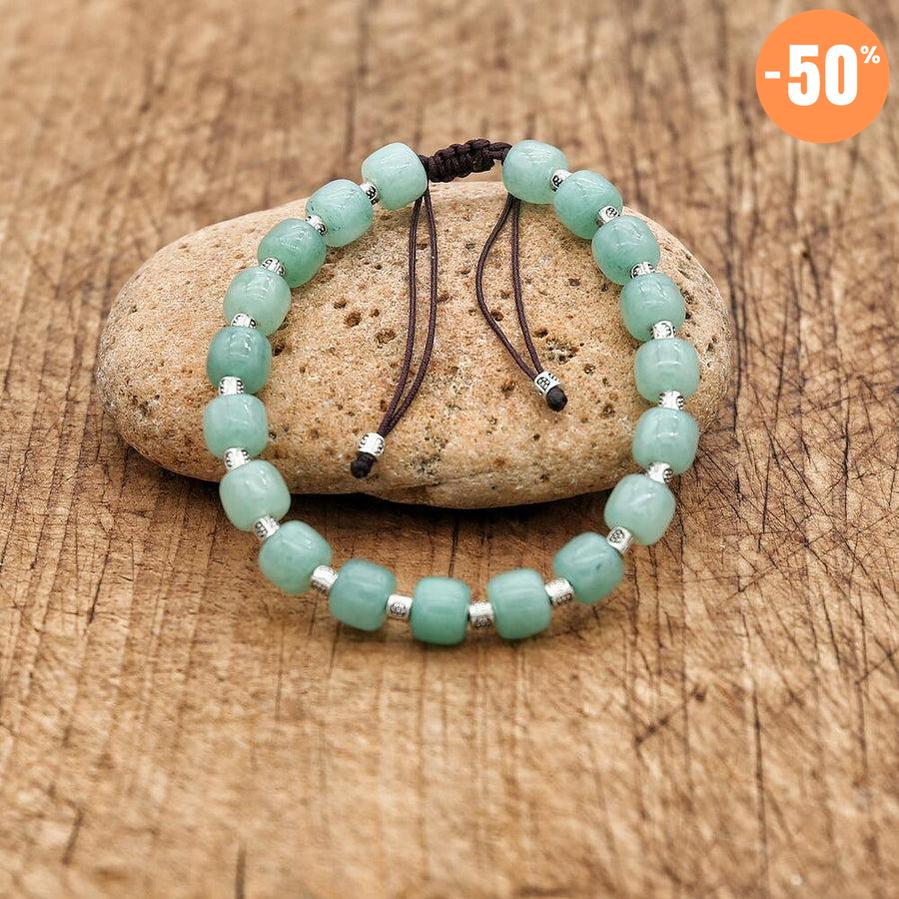 Bracelet Shamballa en Aventurine verte véritable