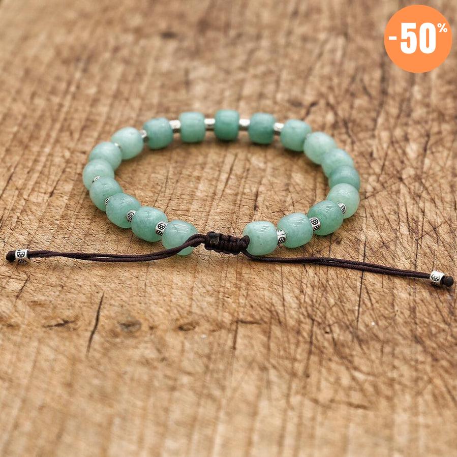 Bracelet Shamballa en Aventurine verte véritable