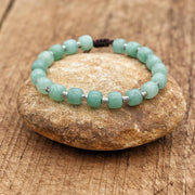 Bracelet Shamballa en Aventurine verte véritable