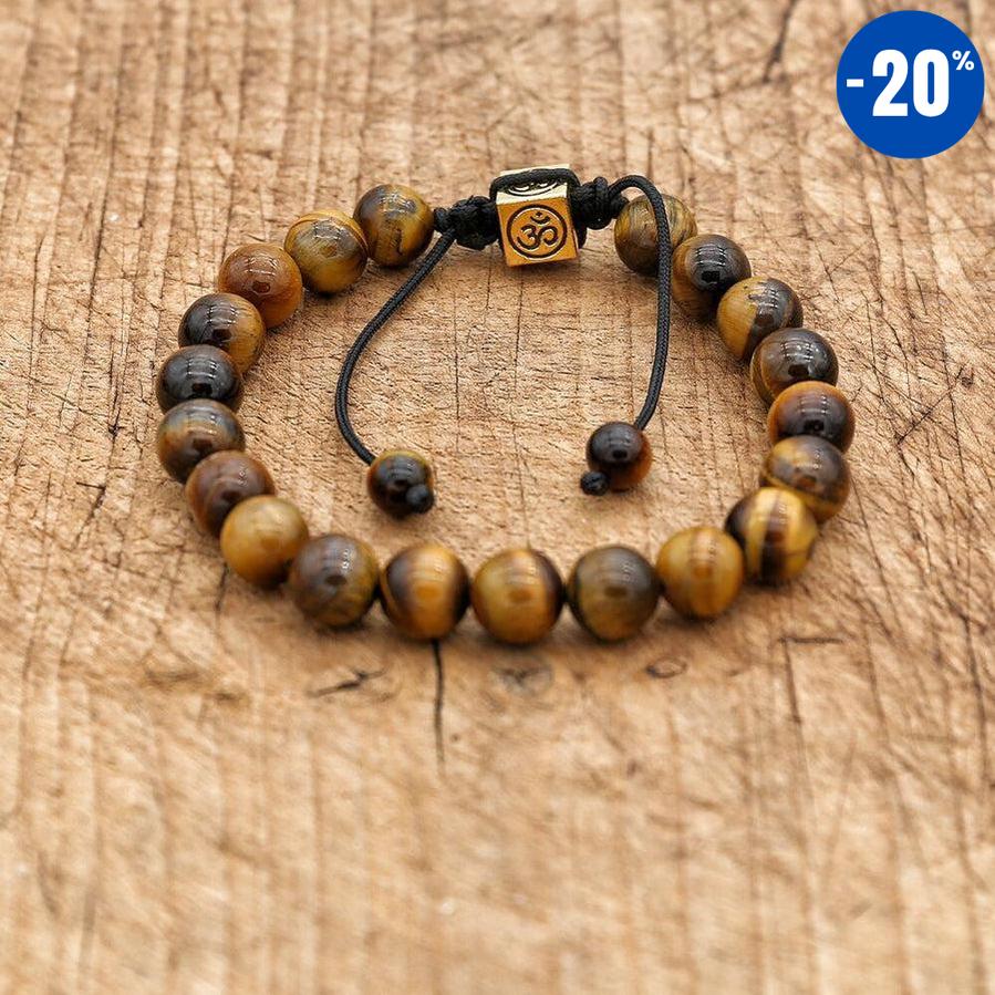 Bracelet Shamballa en oeil de Tigre