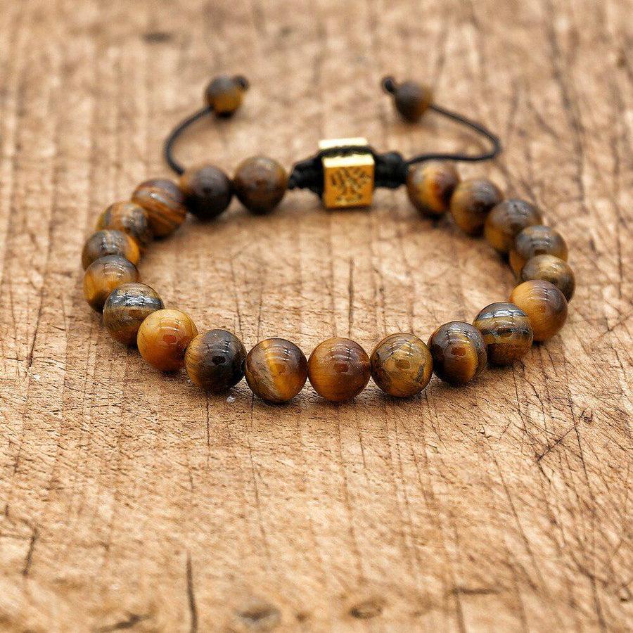 Bracelet Shamballa en oeil de Tigre