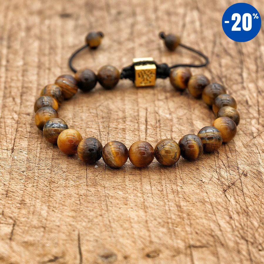 Bracelet Shamballa en oeil de Tigre