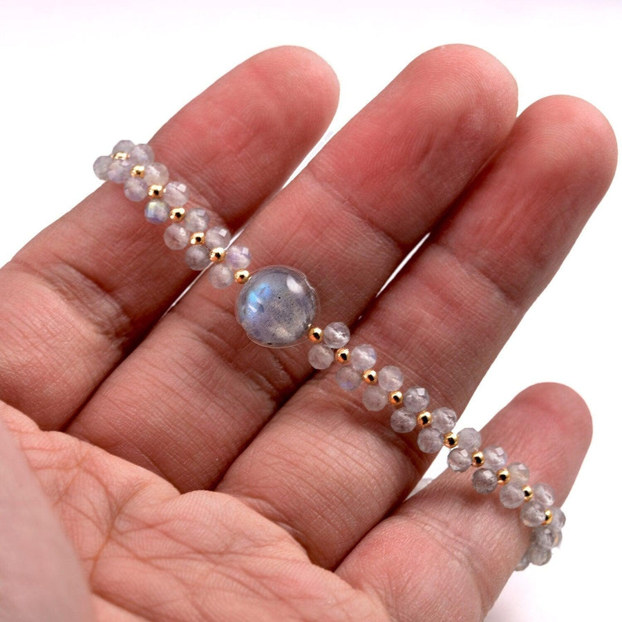 Bracelet en Labradorite à facettes