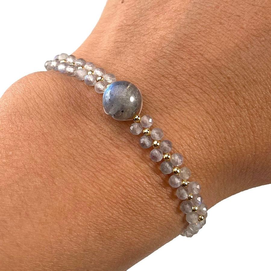 Bracelet en Labradorite à facettes