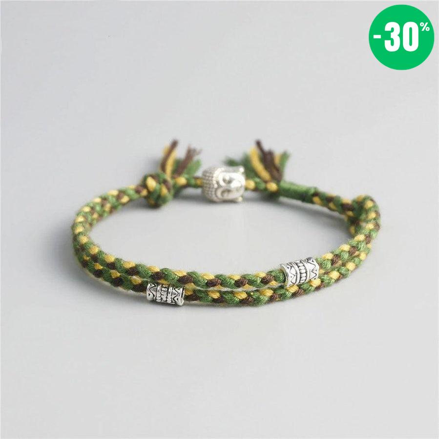 Bracelet tibétain porte-bonheur double rangs