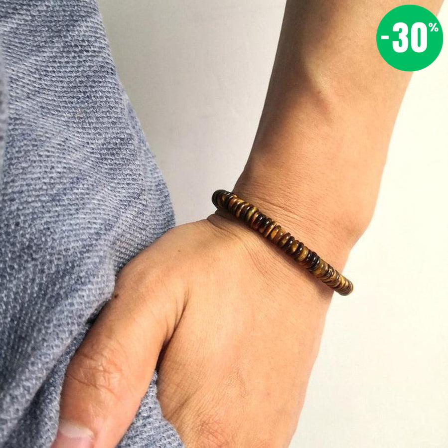 Bracelets bouddhiste en pierres d’Œil de tigre naturel