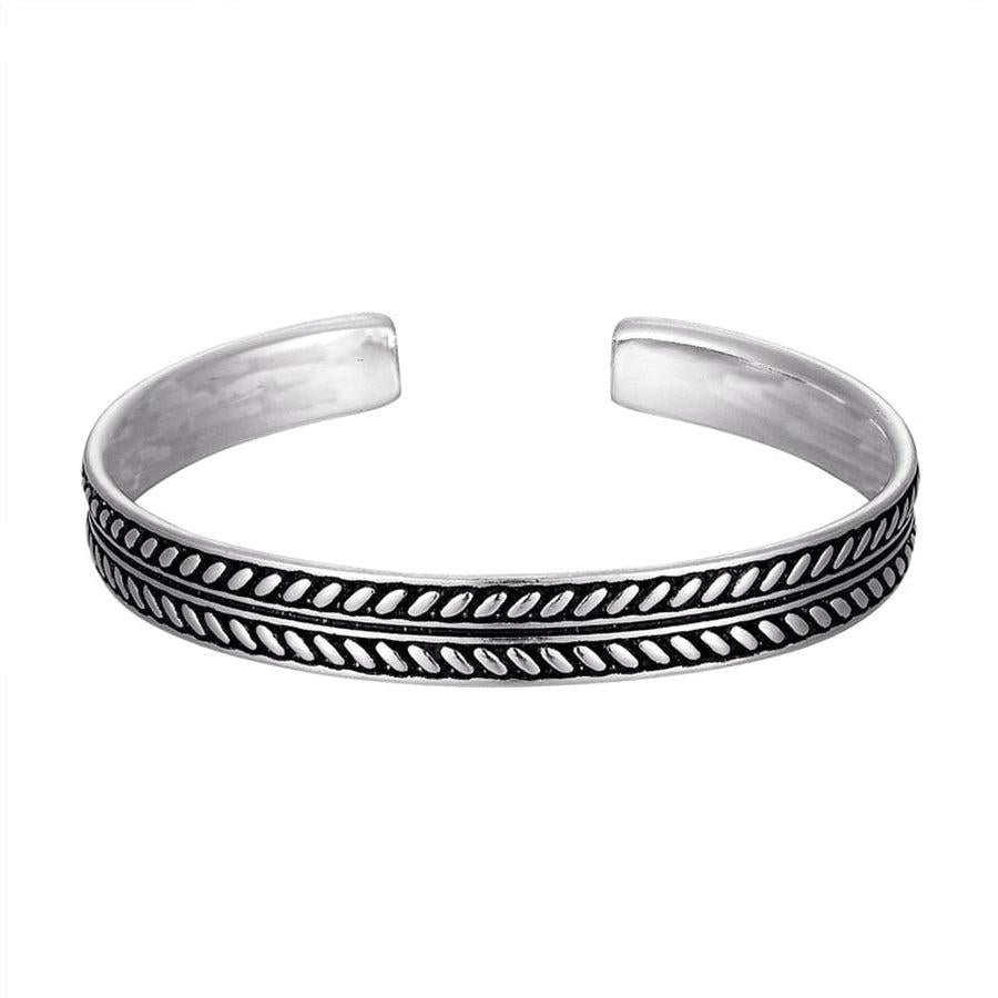 Bracelets jonc argenté unisexe