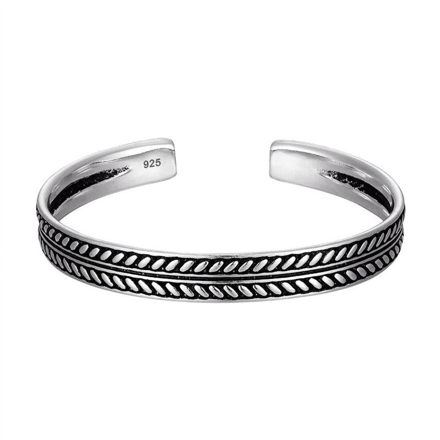 Bracelets jonc argenté unisexe