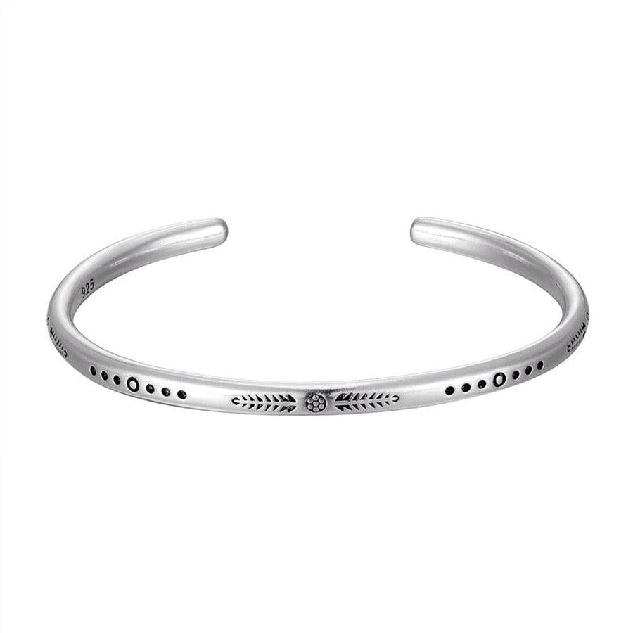 Bracelets jonc argenté unisexe