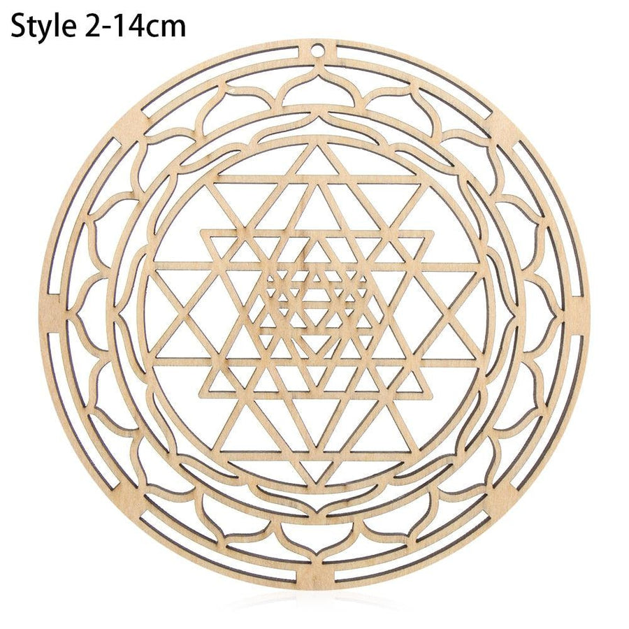 Fleur de vie en bois - différents modèles diamètre 14cm