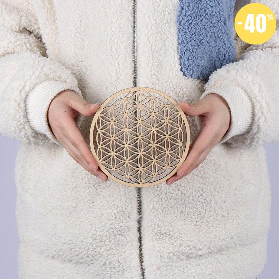 Fleur de vie en bois - différents modèles diamètre 14cm