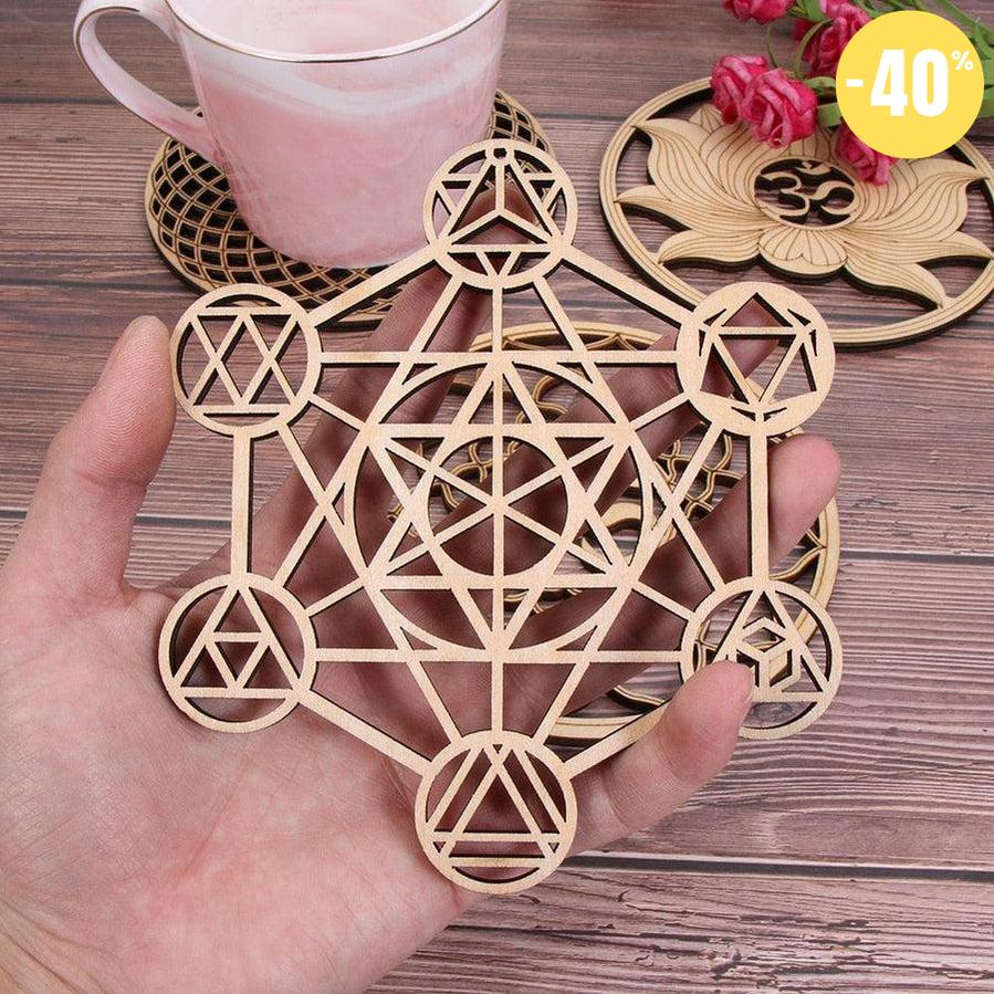 Fleur de vie en bois - différents modèles diamètre 14cm