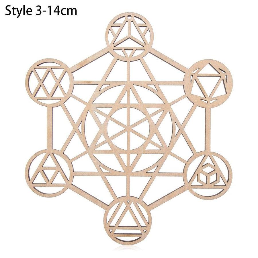 Fleur de vie en bois - différents modèles diamètre 14cm