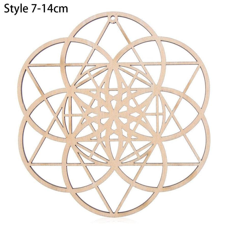 Fleur de vie en bois - différents modèles diamètre 14cm