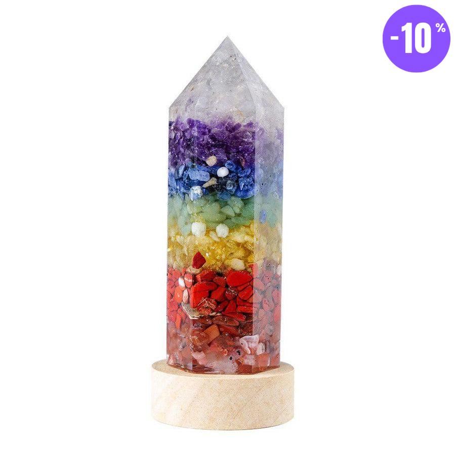 Lampe 7 chakras en Orgonite