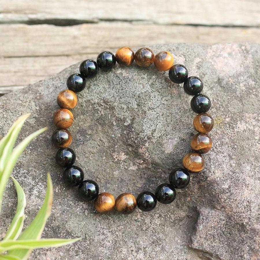Mala et de protection 108 perles en Œil de tigre et son bracelet