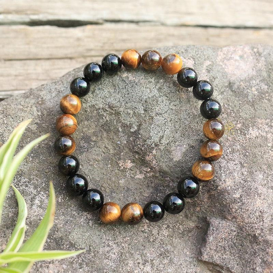 Mala et de protection 108 perles en Œil de tigre et son bracelet