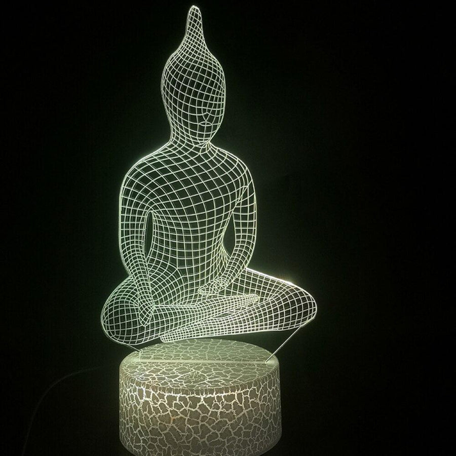 Superbe Lampe Bouddha Hologramme méditation 3D !!!