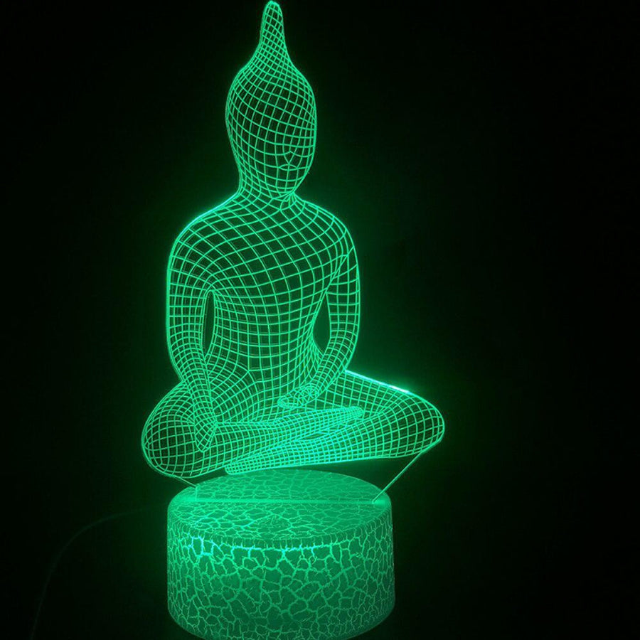 Superbe Lampe Bouddha Hologramme méditation 3D !!!