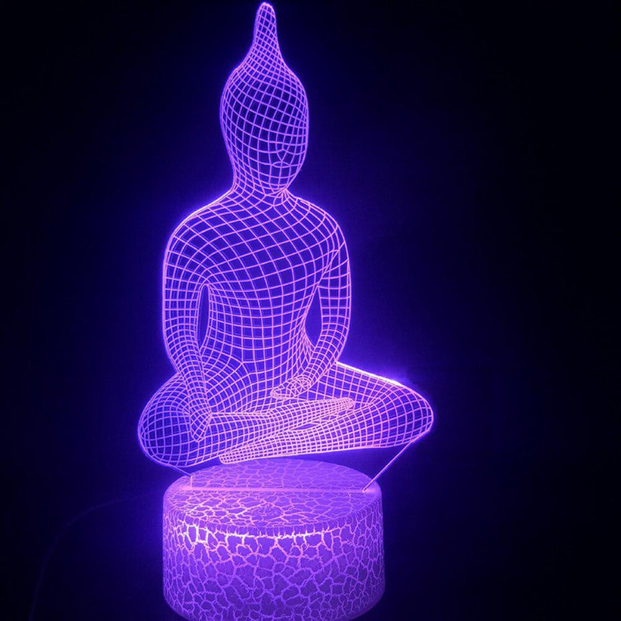 Superbe Lampe Bouddha Hologramme méditation 3D !!!