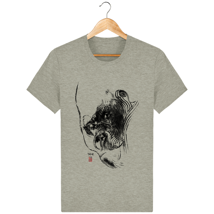 T-shirt en coton bio « Gorille totem» pour Homme, à col rond - collection Daography