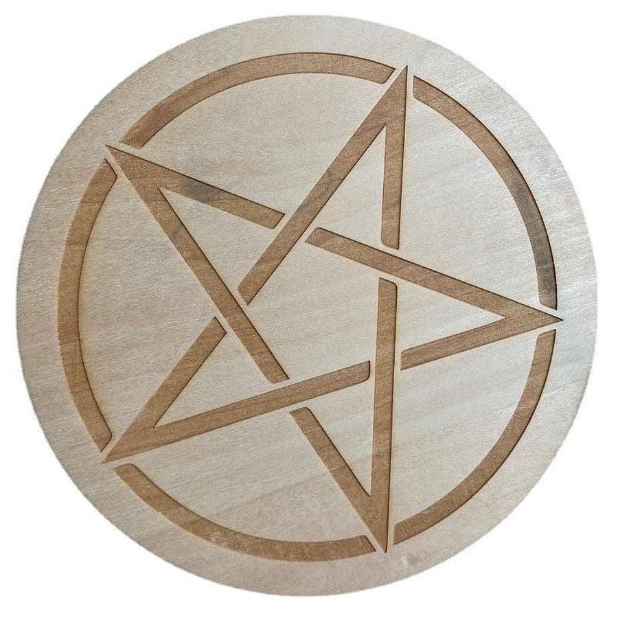 Tapis de divination ou tapis d’autel ornementaux ronds en bois