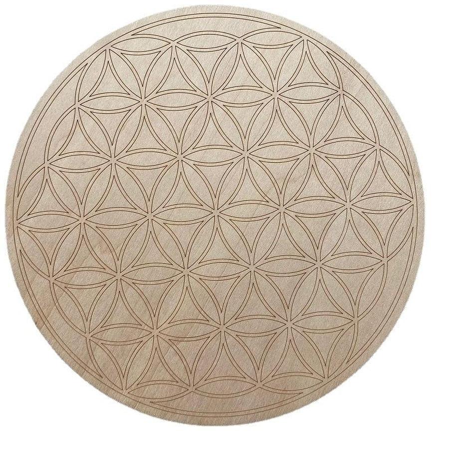 Tapis de divination ou tapis d’autel ornementaux ronds en bois