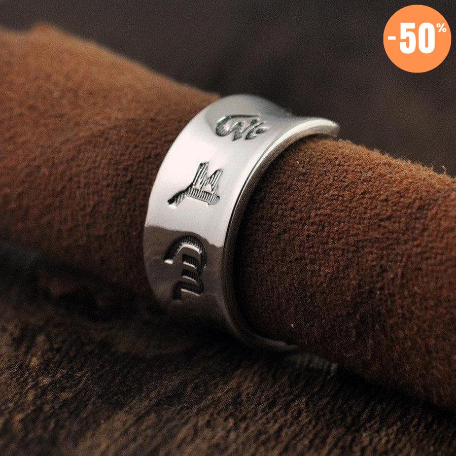 Anneau bouddhiste « Om Mani Padme Hum »