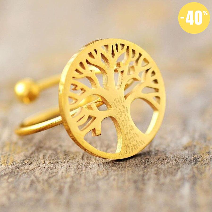 Anneau ouvert « Arbre de vie » réglable