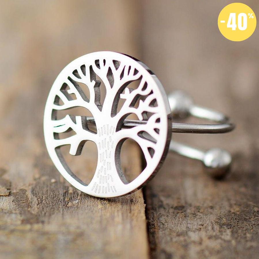 Anneau ouvert « Arbre de vie » réglable