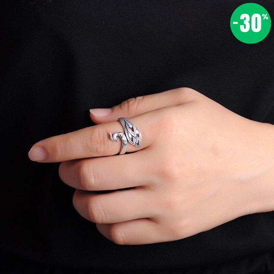 Anneau phénix en argent