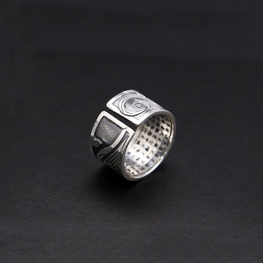 Anneau « Sutra » ouvert en argent plaqué