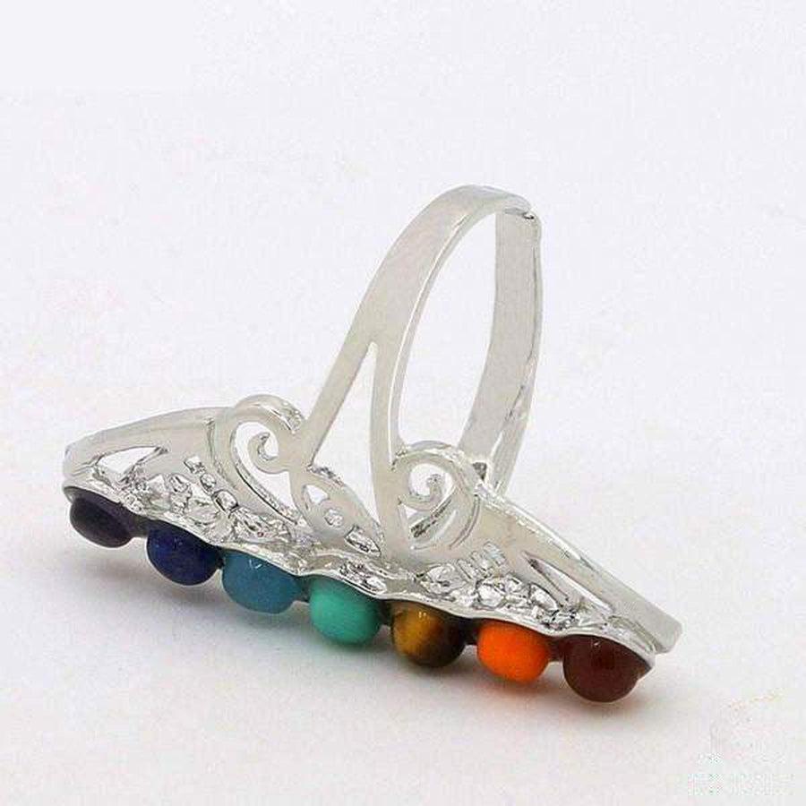 Bague des 7 chakras ciselé