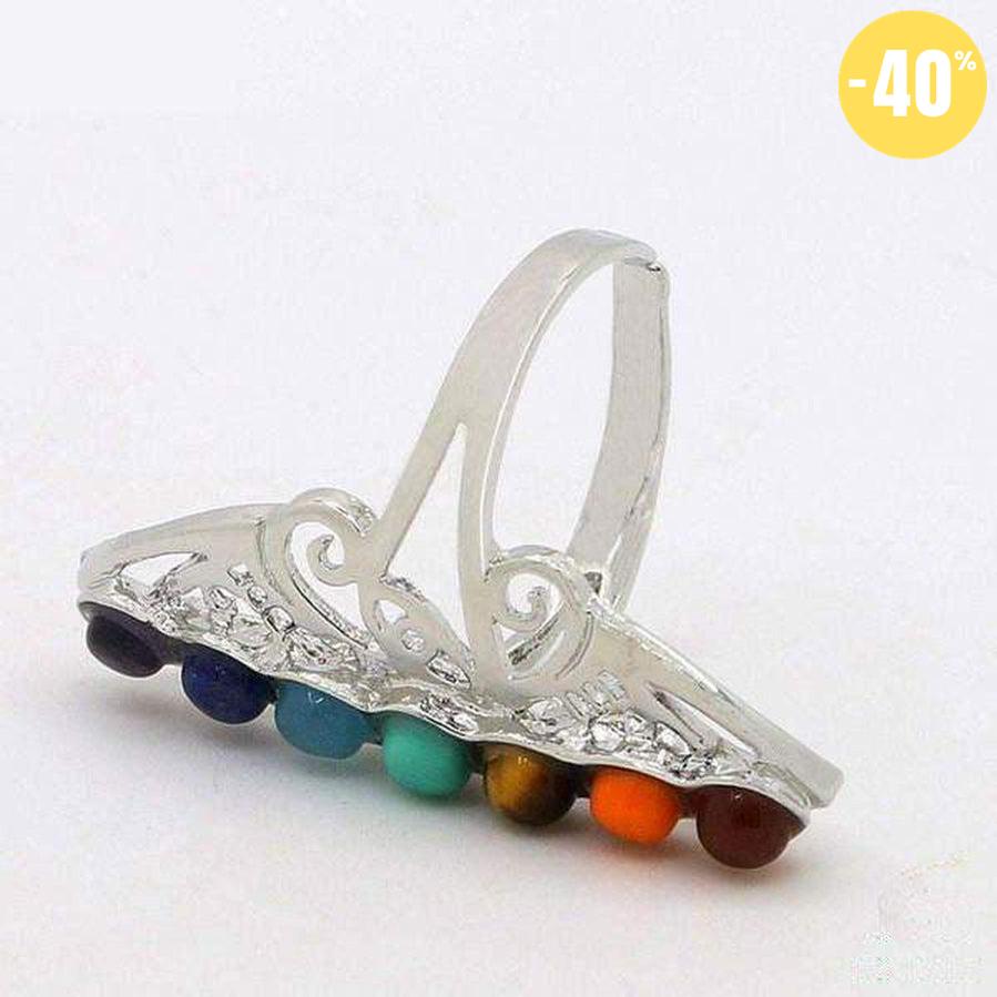 Bague des 7 chakras ciselé