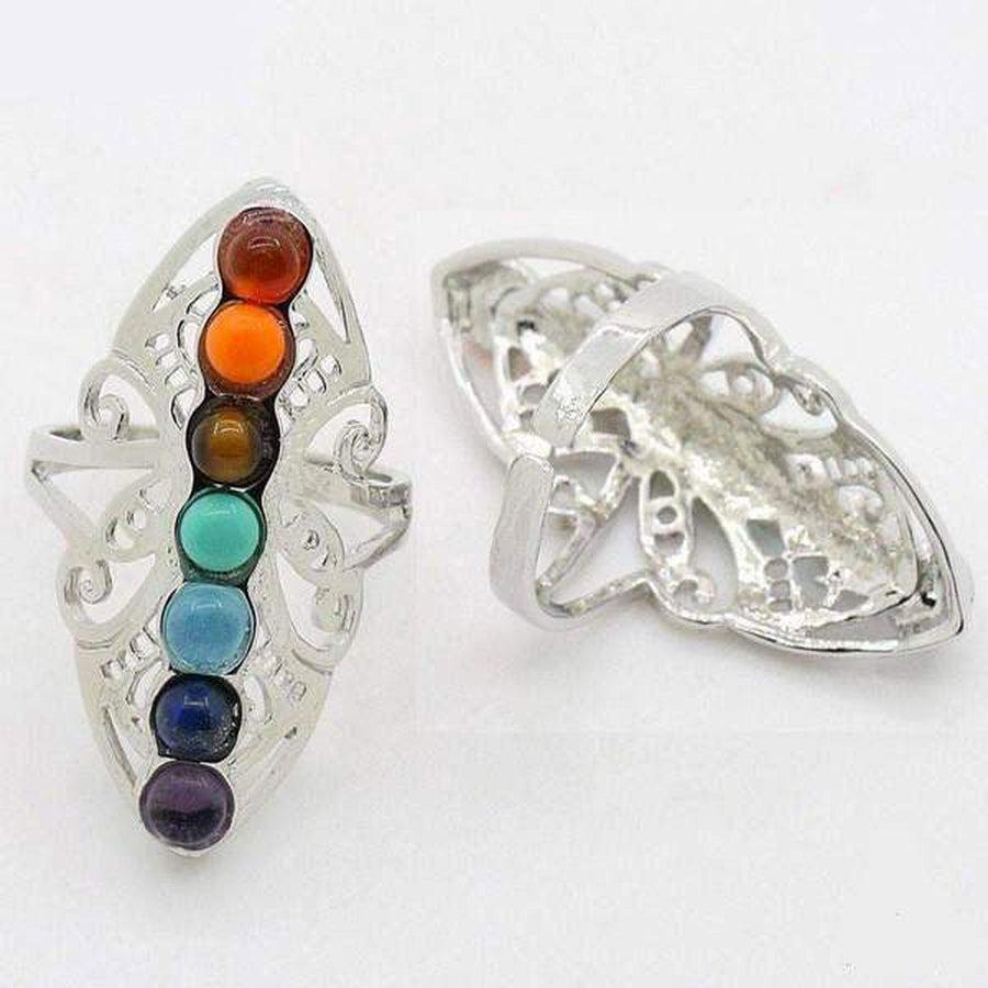 Bague des 7 chakras ciselé