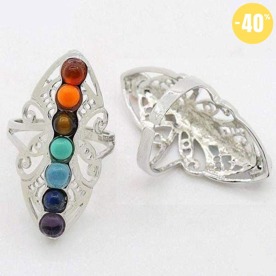 Bague des 7 chakras ciselé
