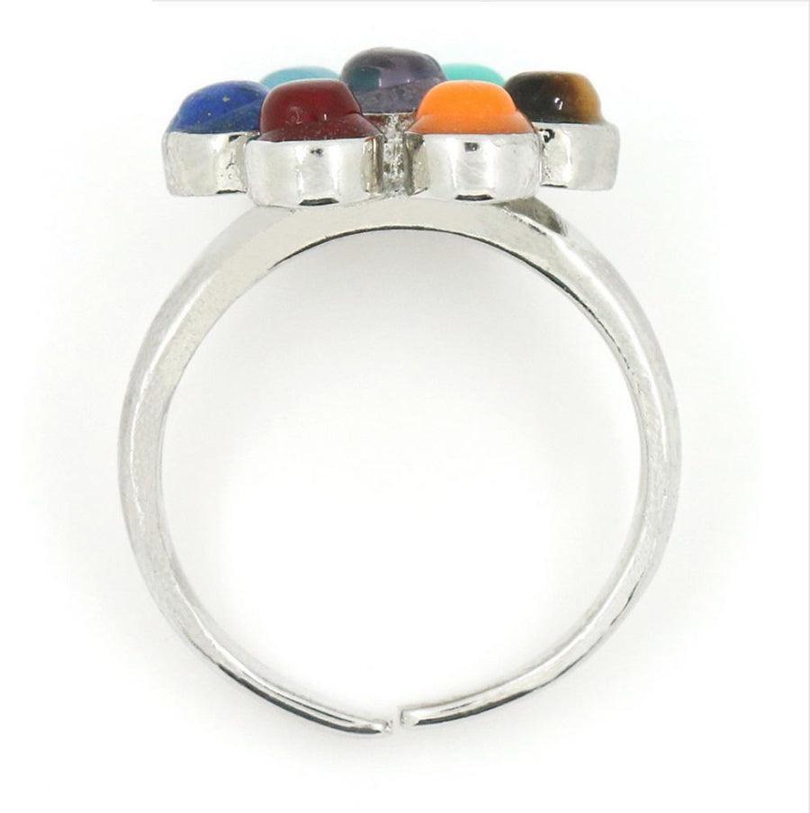 Bague fleur de vie des 7 chakras