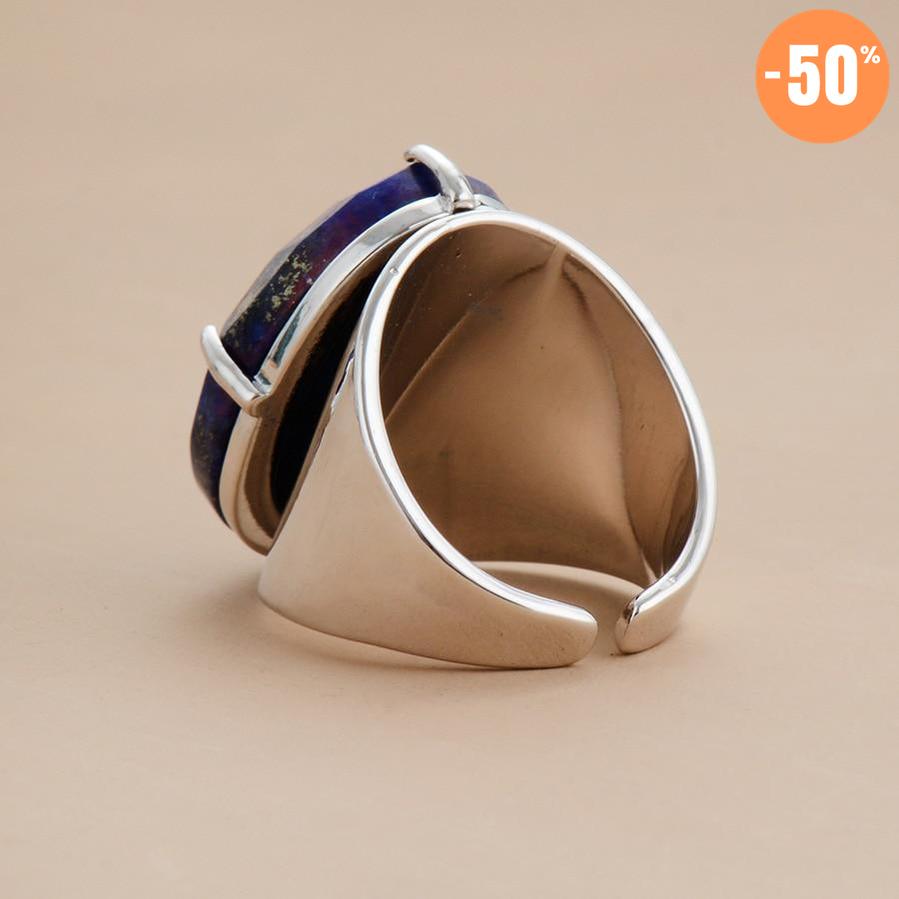 Bague «Joie de vivre» cabochon en Amazonite