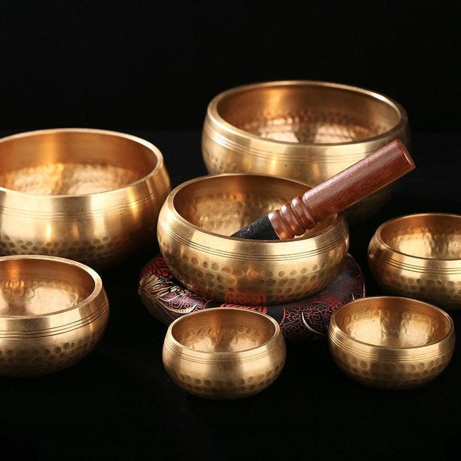 Bol chantant en tibétain artisanal en laiton