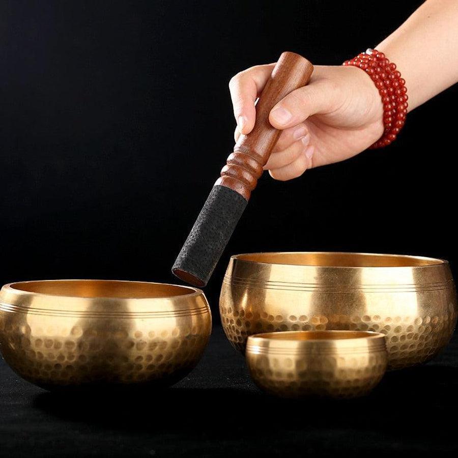 Bol chantant en tibétain artisanal en laiton