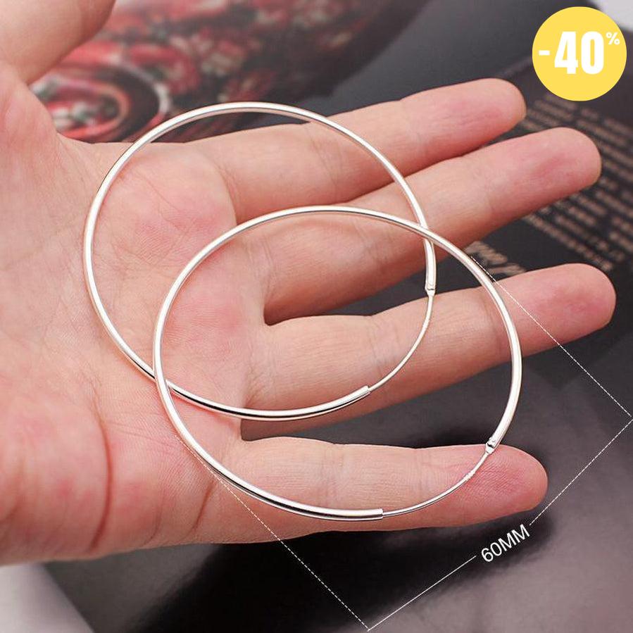 Boucles d'oreilles créoles en argent 925